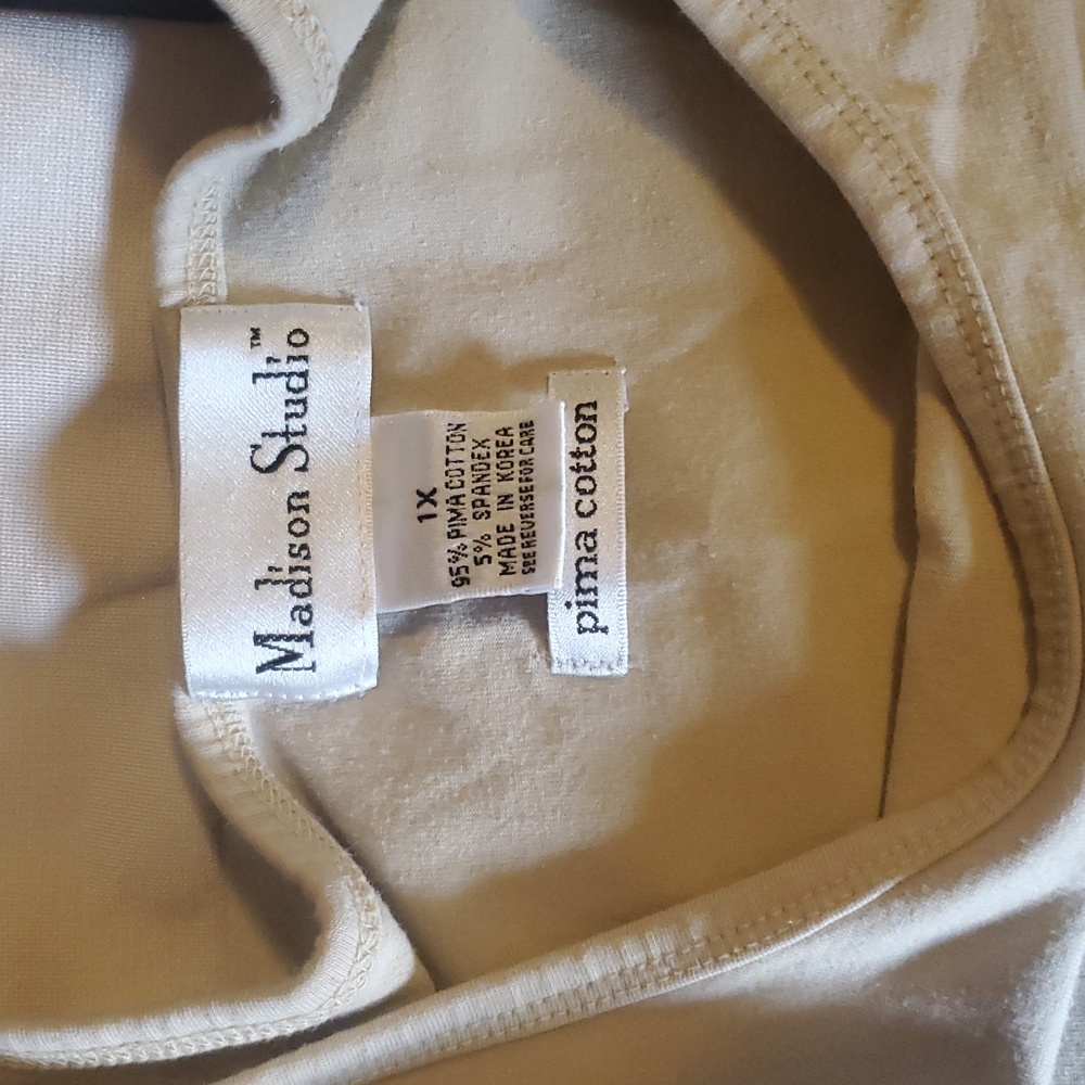 Madison Studio Beige Tank Top - Picture 2 of 3